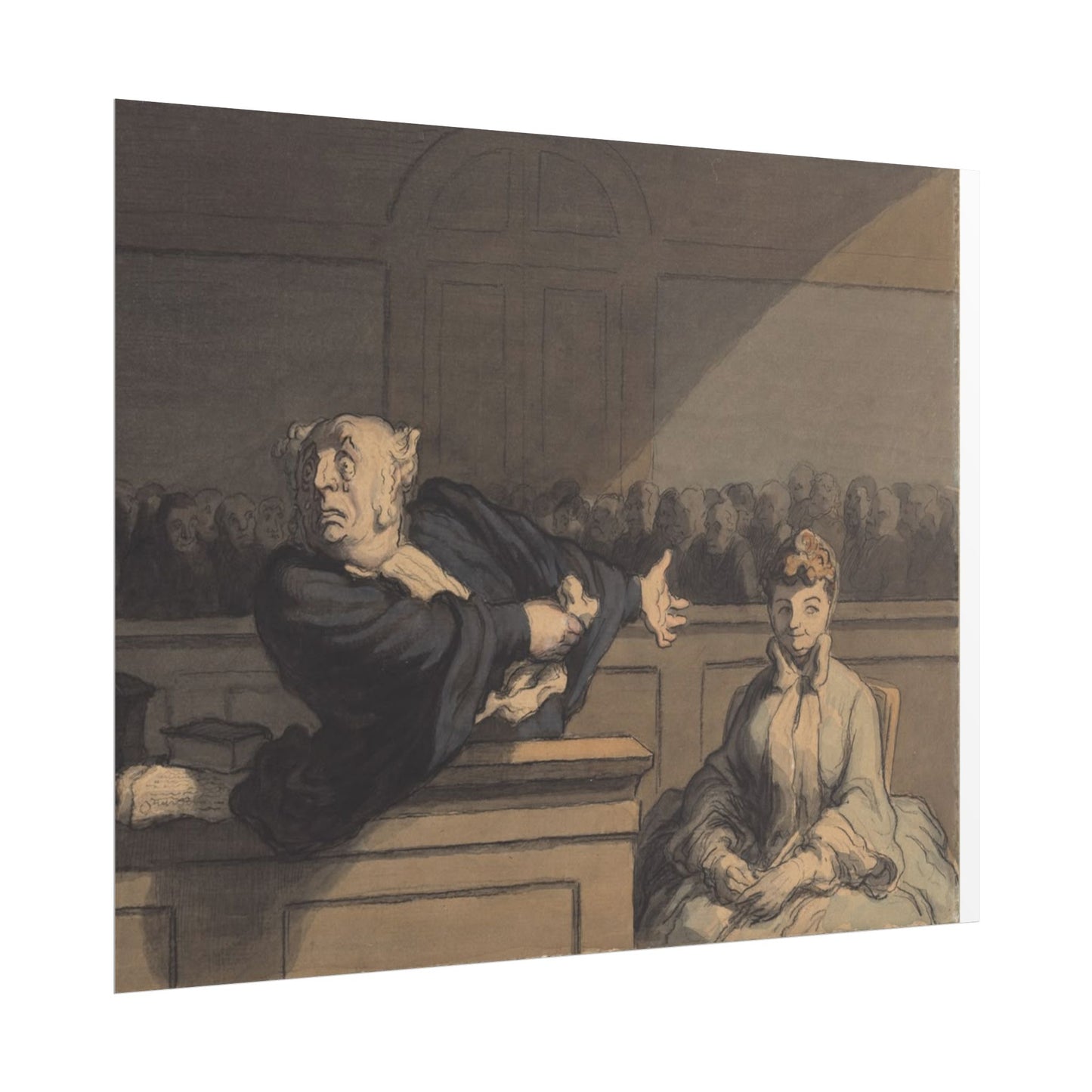 Justicia en el Tribunal – Póster de Arte Clásico Vintage