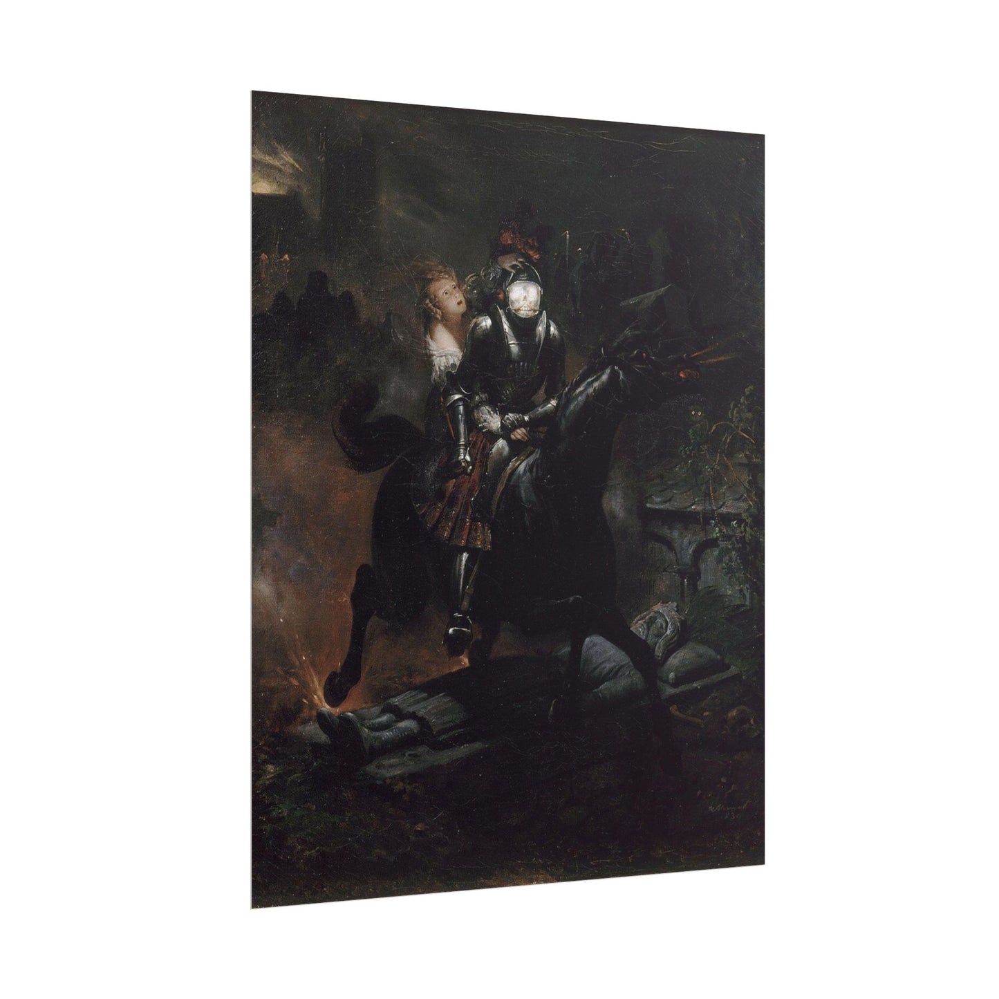Póster de Caballero Medieval – Lámina de Arte Clásico y Fantasía para Decoración de Pared