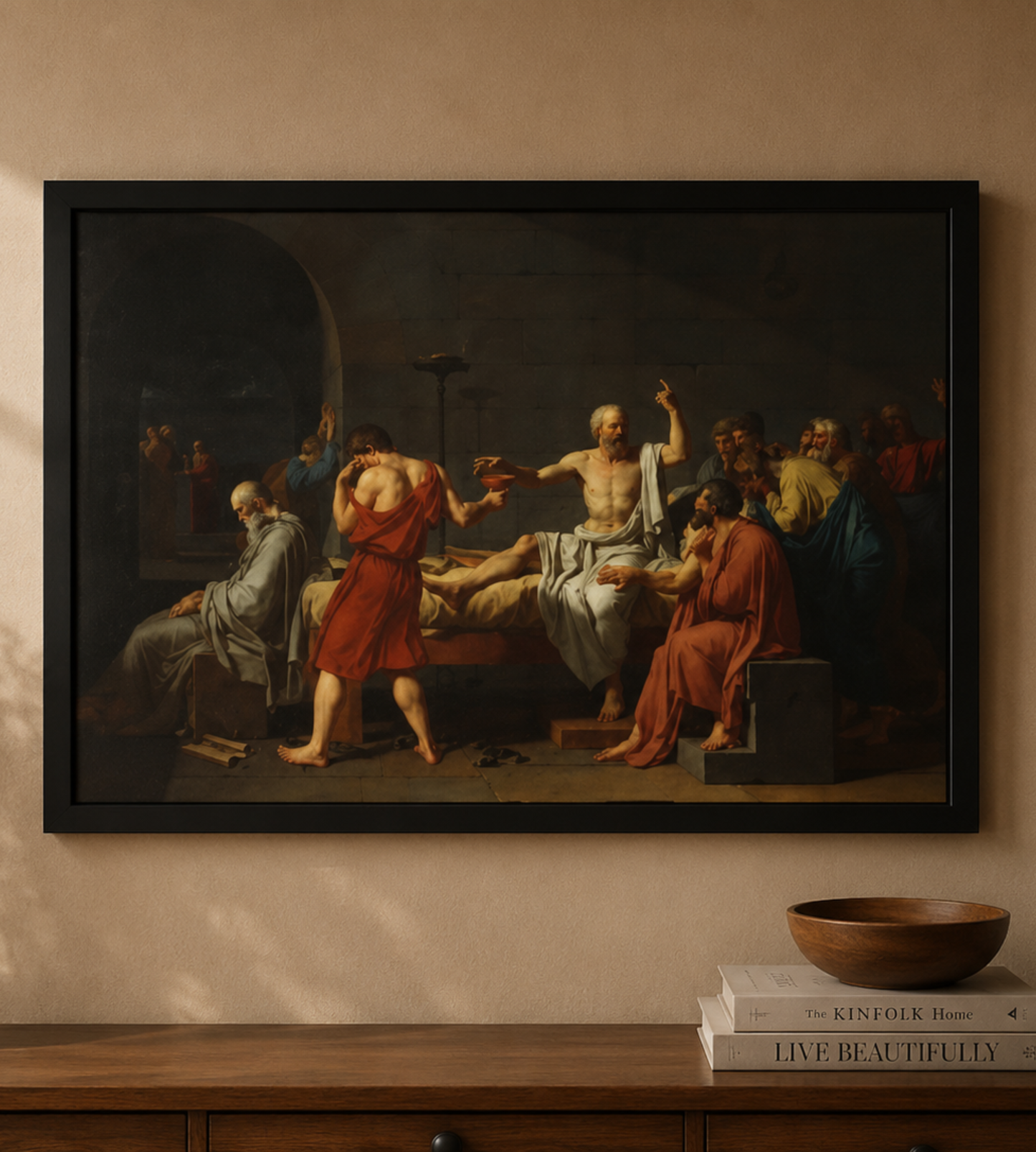 Póster de Filosofía Clásica – Escena Histórica Inspirada en la Antigua Grecia | Arte para Decoración de Pared