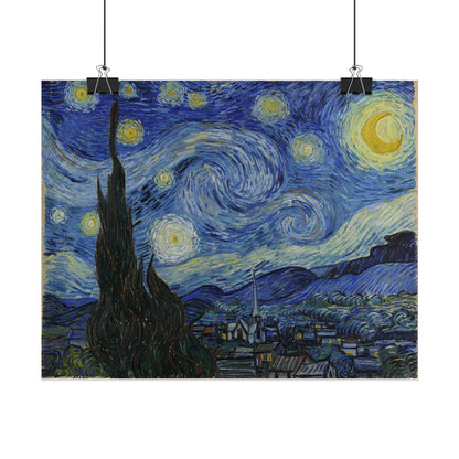 La Noche Estrellada – Póster de Arte Clásico de Vincent van Gogh