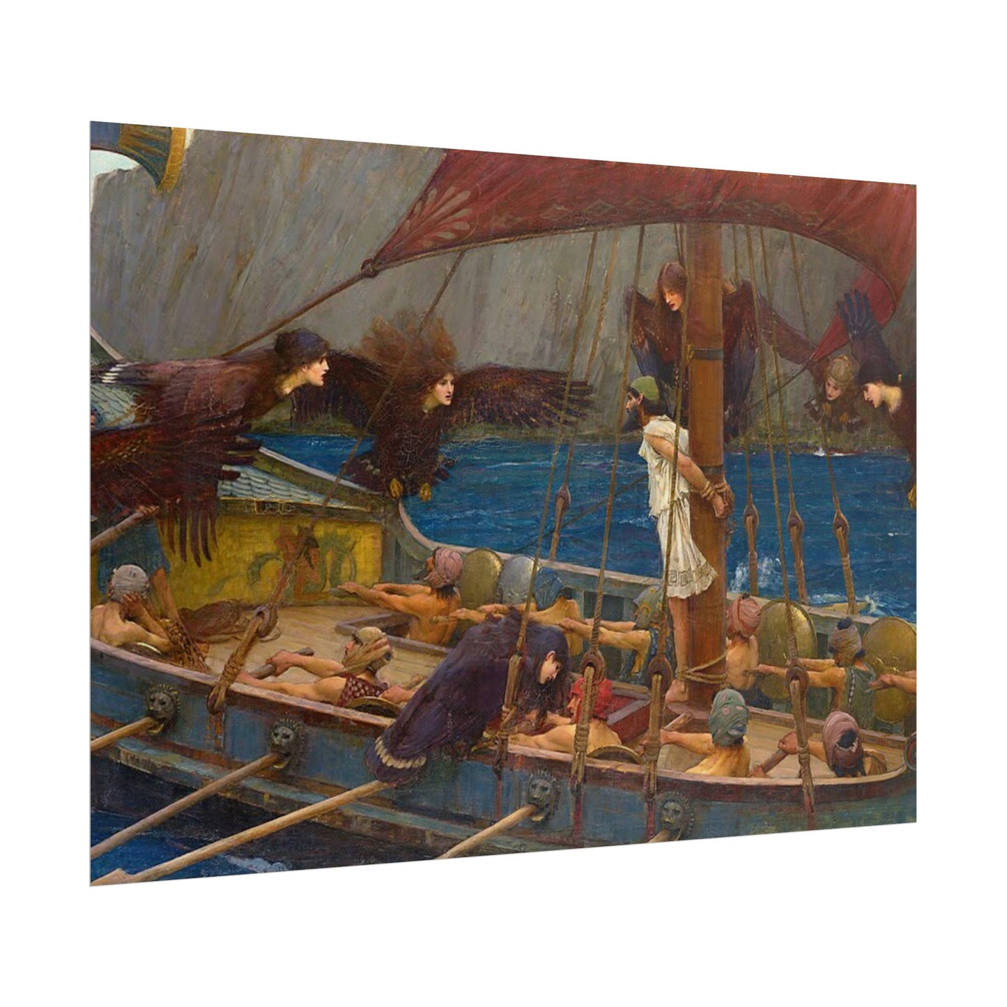 Póster "Ulises y las Sirenas" | Arte Clásico Mitológico para Decoración