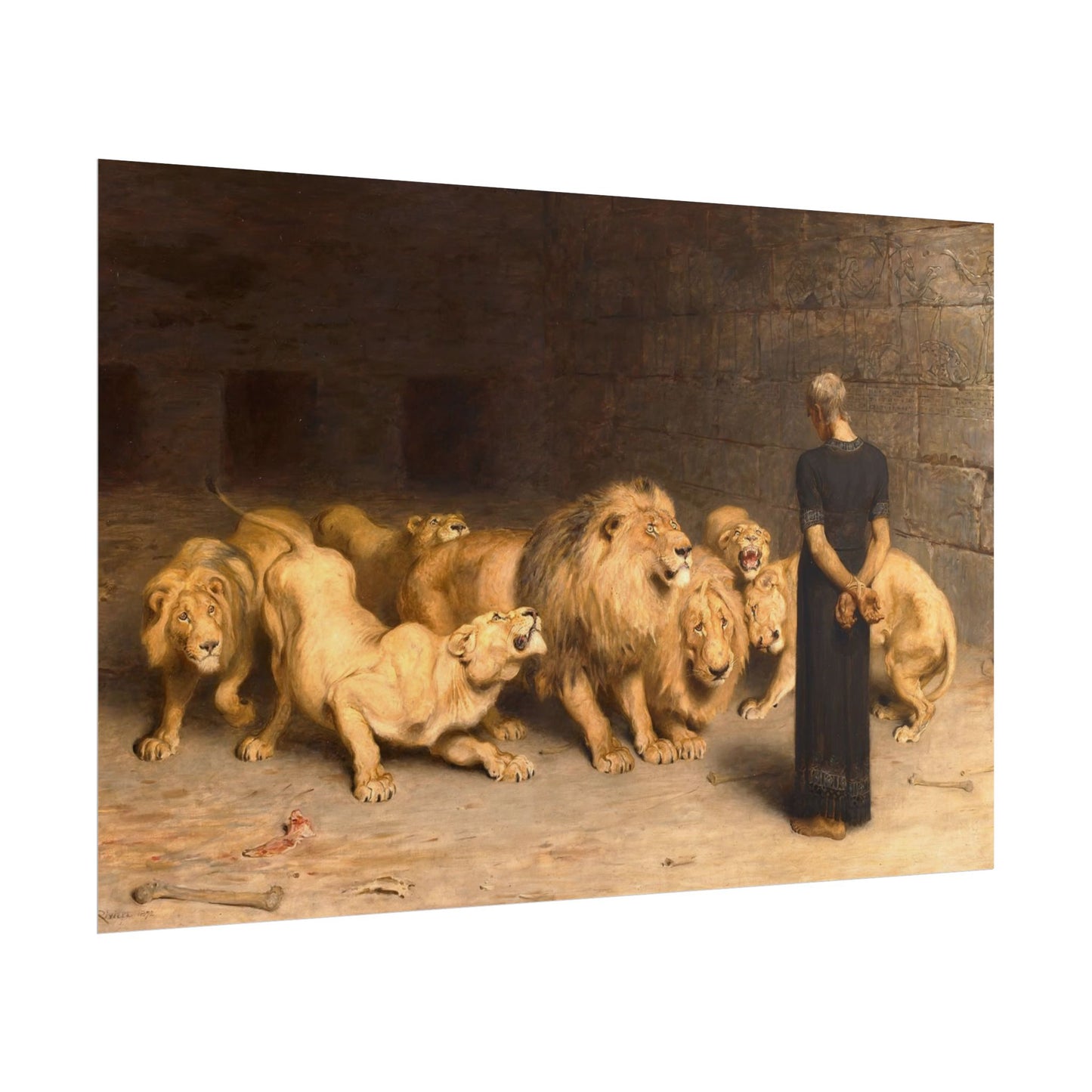Daniel en el Foso de los Leones – Póster de Arte Clásico