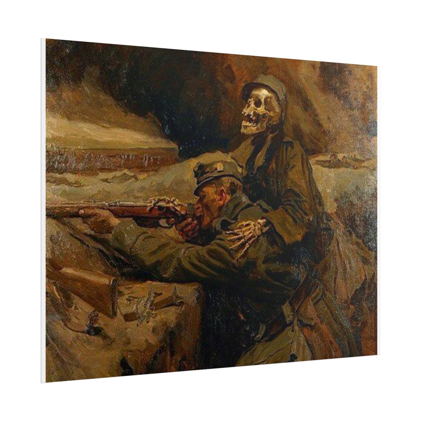La Muerte y el Soldado – Póster de Arte Bélico Clásico