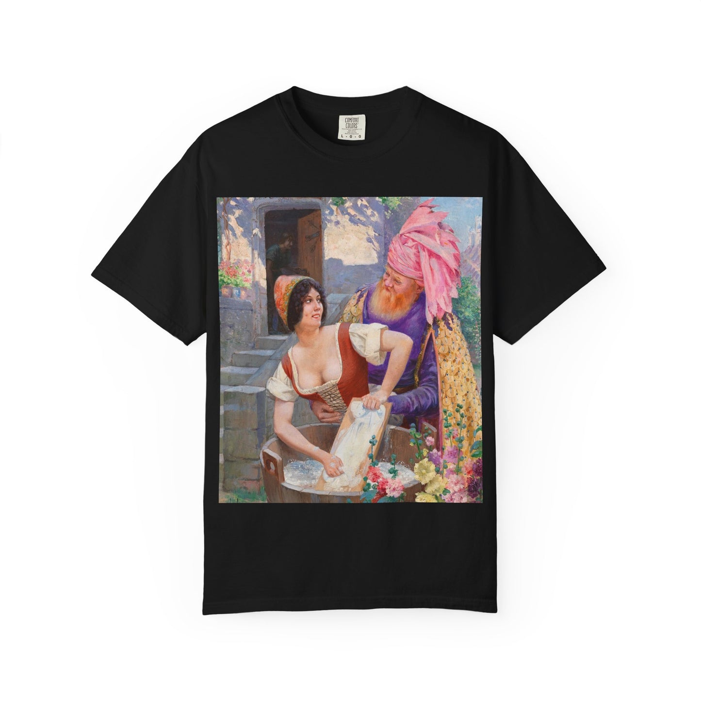 Camiseta con Estampado de Pintura Clásica Vintage – Disponible en Blanco y Negro