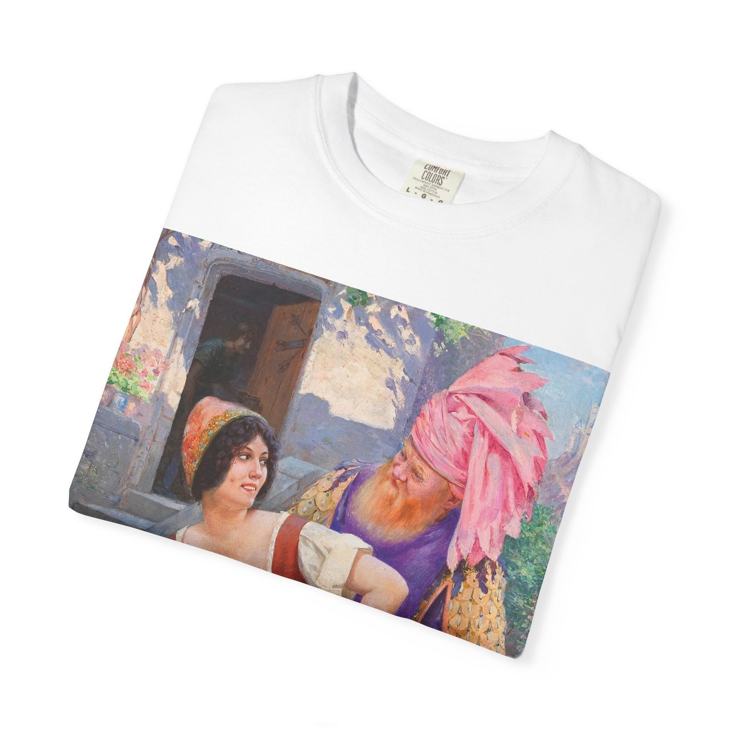 Camiseta con Estampado de Pintura Clásica Vintage – Disponible en Blanco y Negro