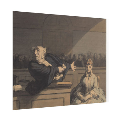 Justicia en el Tribunal – Póster de Arte Clásico Vintage