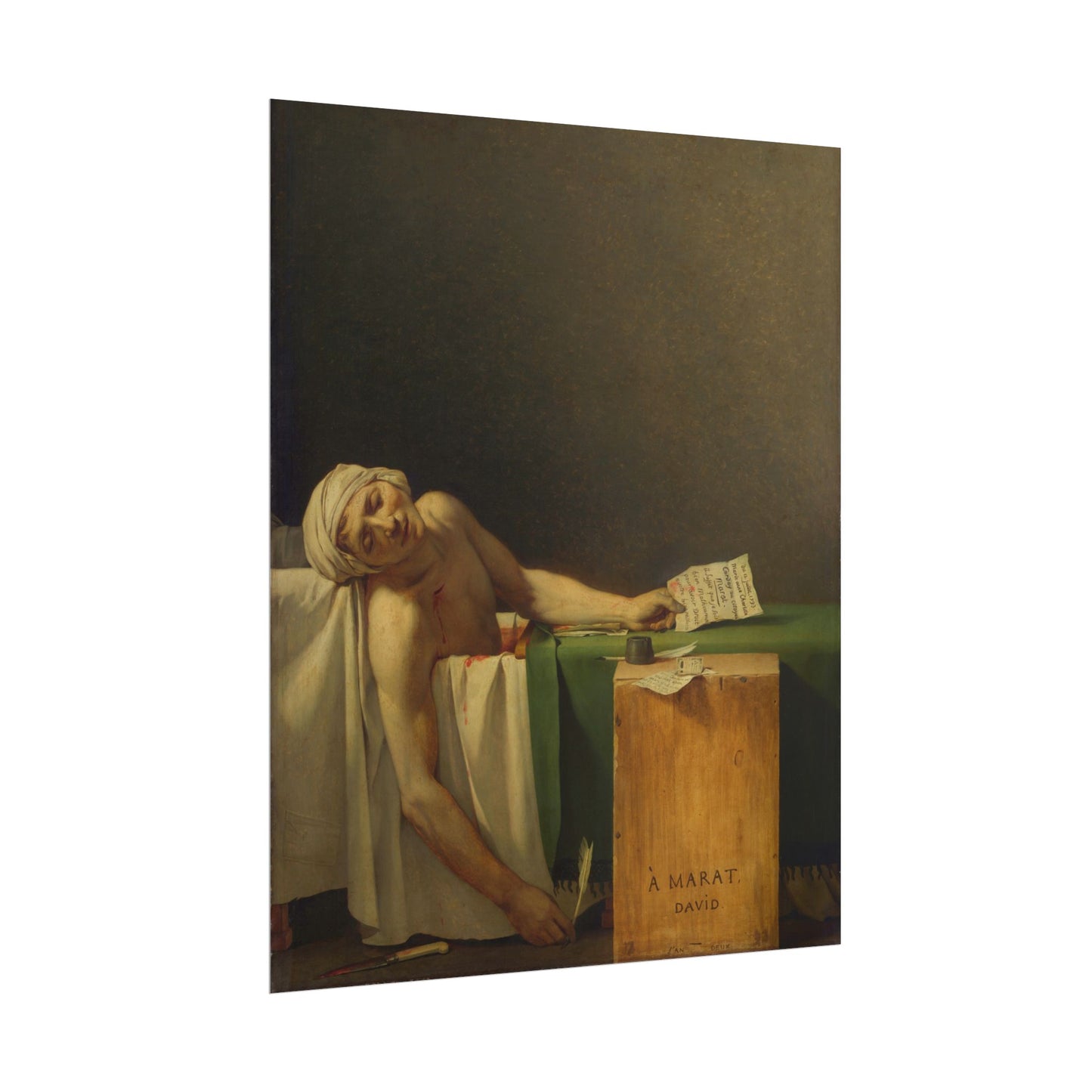 La Muerte de Marat – Póster de Arte Clásico | Jacques-Louis David