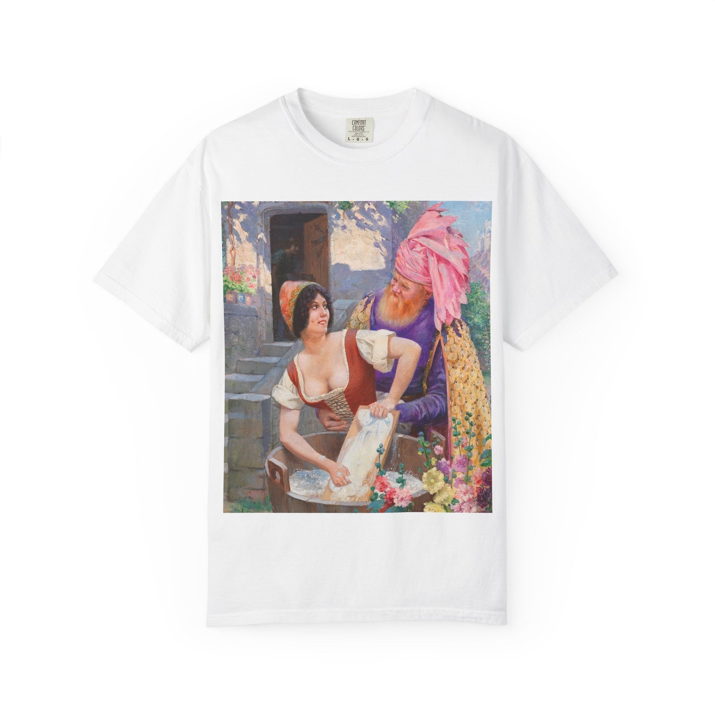 Camiseta con Estampado de Pintura Clásica Vintage – Disponible en Blanco y Negro