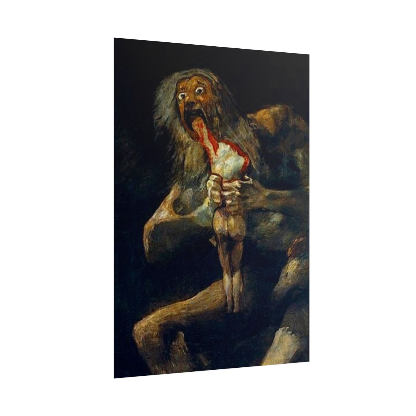 Saturno Devorando a su Hijo – Póster de Arte Clásico | Decoración de Pared Oscura