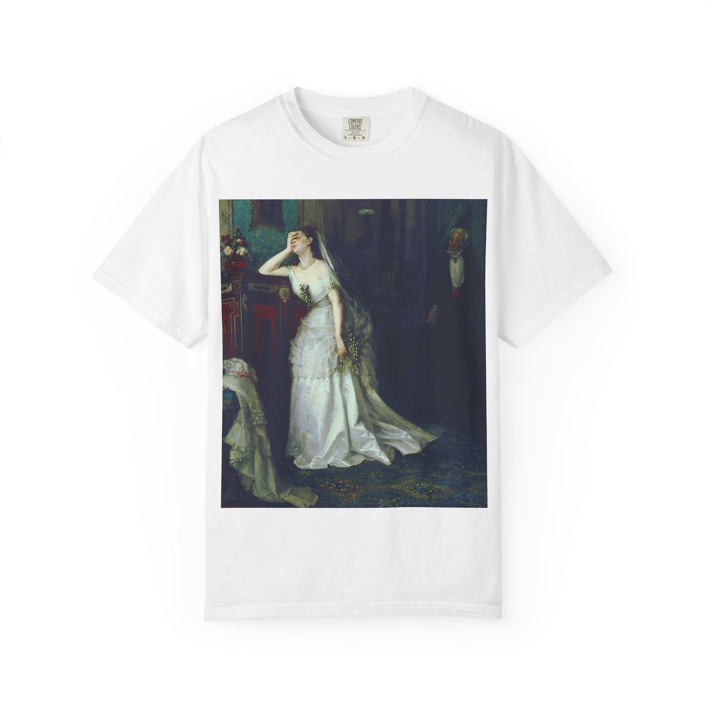 Camiseta con Estampado de Pintura Clásica de Boda – Disponible en Blanco y Negro