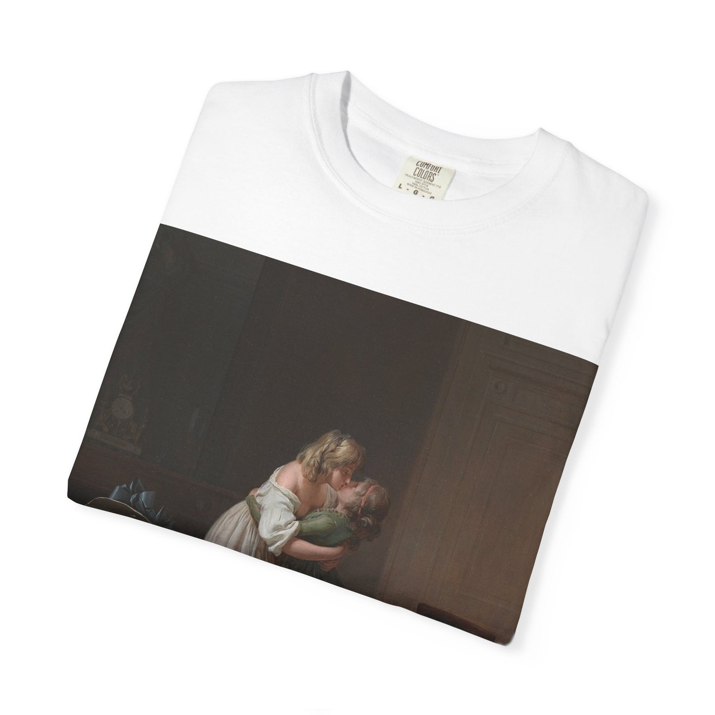 Camiseta con Estampado de Arte Romántico Vintage – Disponible en Blanco y Negro