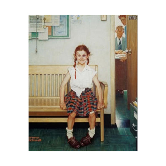 Póster "La Niña en la Oficina del Director" – Arte Clásico Vintage para Decoración de Pared