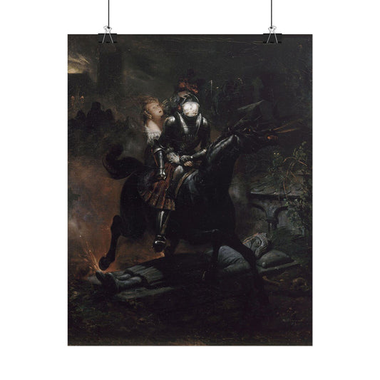 Póster de Caballero Medieval – Lámina de Arte Clásico y Fantasía para Decoración de Pared