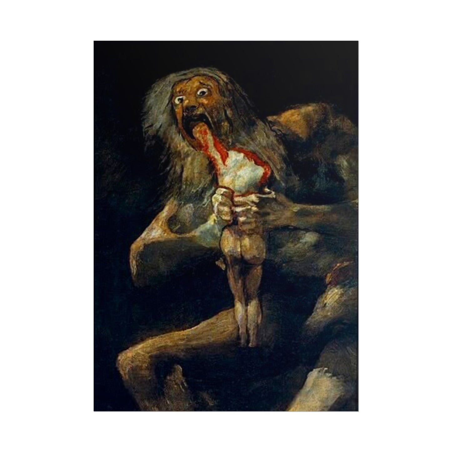 Saturno Devorando a su Hijo – Póster de Arte Clásico | Decoración de Pared Oscura