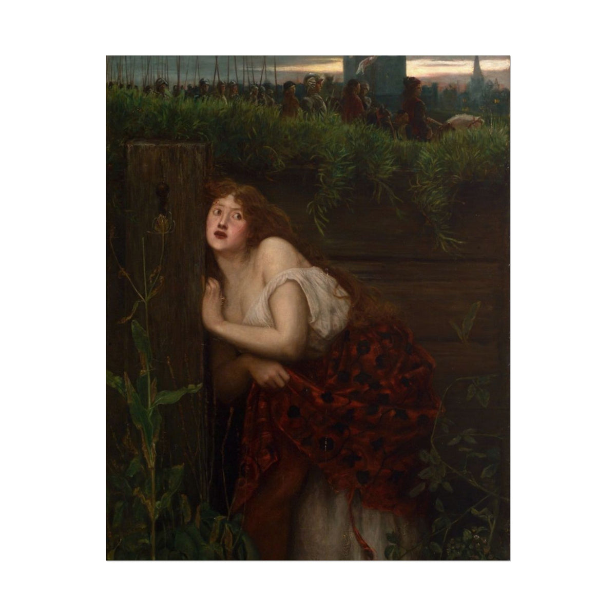 Cuadro Clásico de una Mujer en el Jardín – Arte Histórico y Romántico