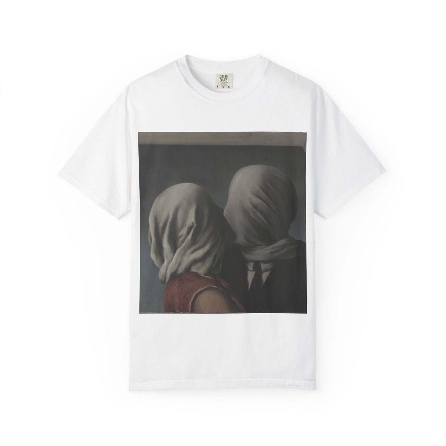 Camiseta con Estampado de Los Amantes de René Magritte – Disponible en Blanco y Negro