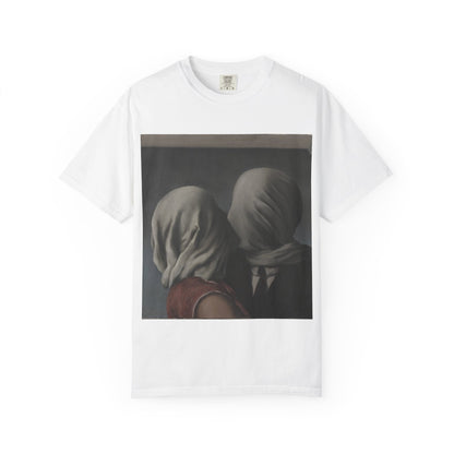 Camiseta con Estampado de Los Amantes de René Magritte – Disponible en Blanco y Negro