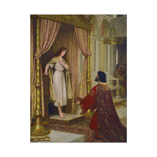 El Rey y la Doncella Mendiga – Póster de Arte Clásico Vintage