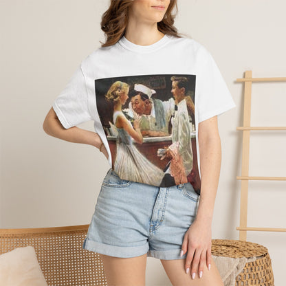 Camiseta con Estampado de Arte Vintage Retro – Disponible en Blanco y Negro