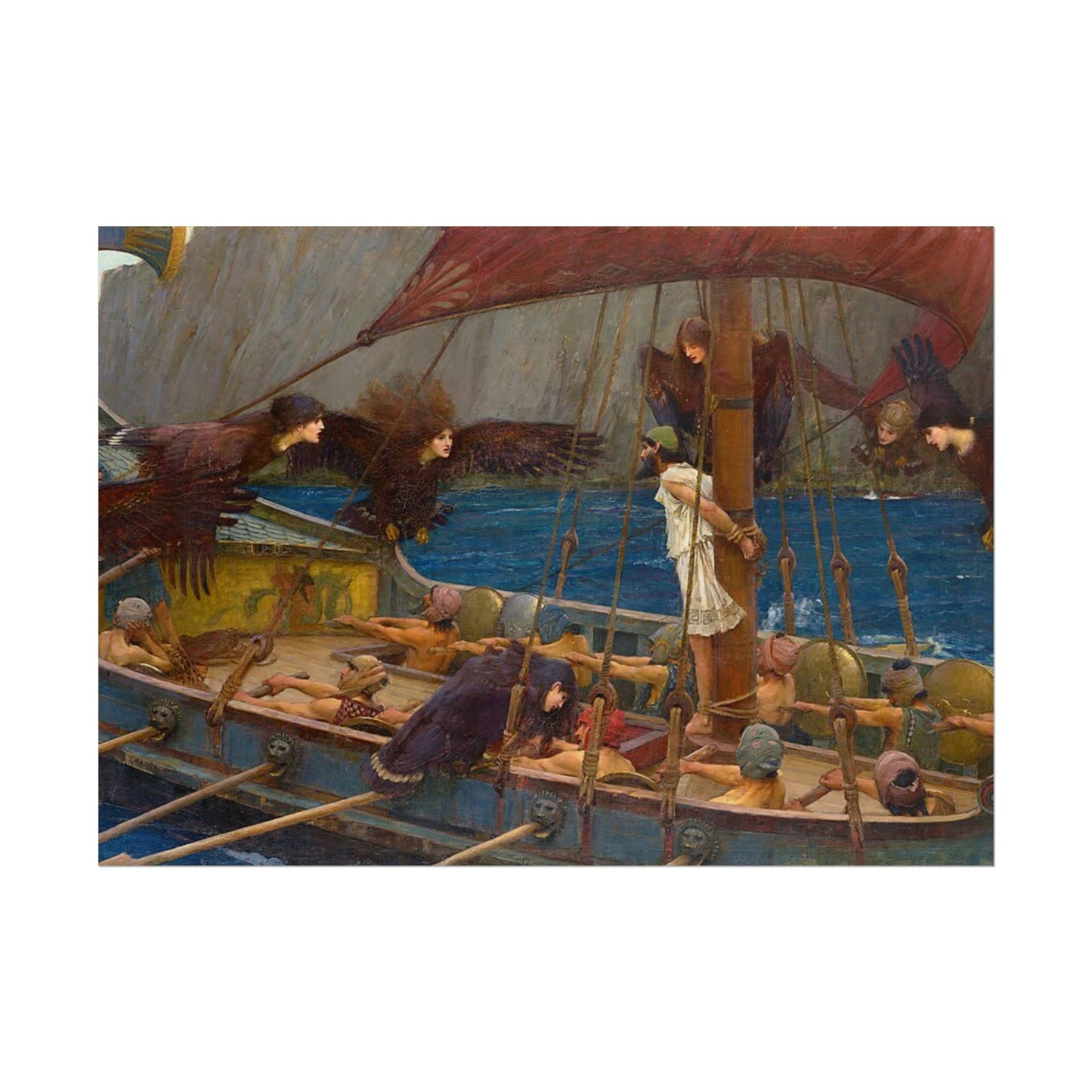 Póster "Ulises y las Sirenas" | Arte Clásico Mitológico para Decoración