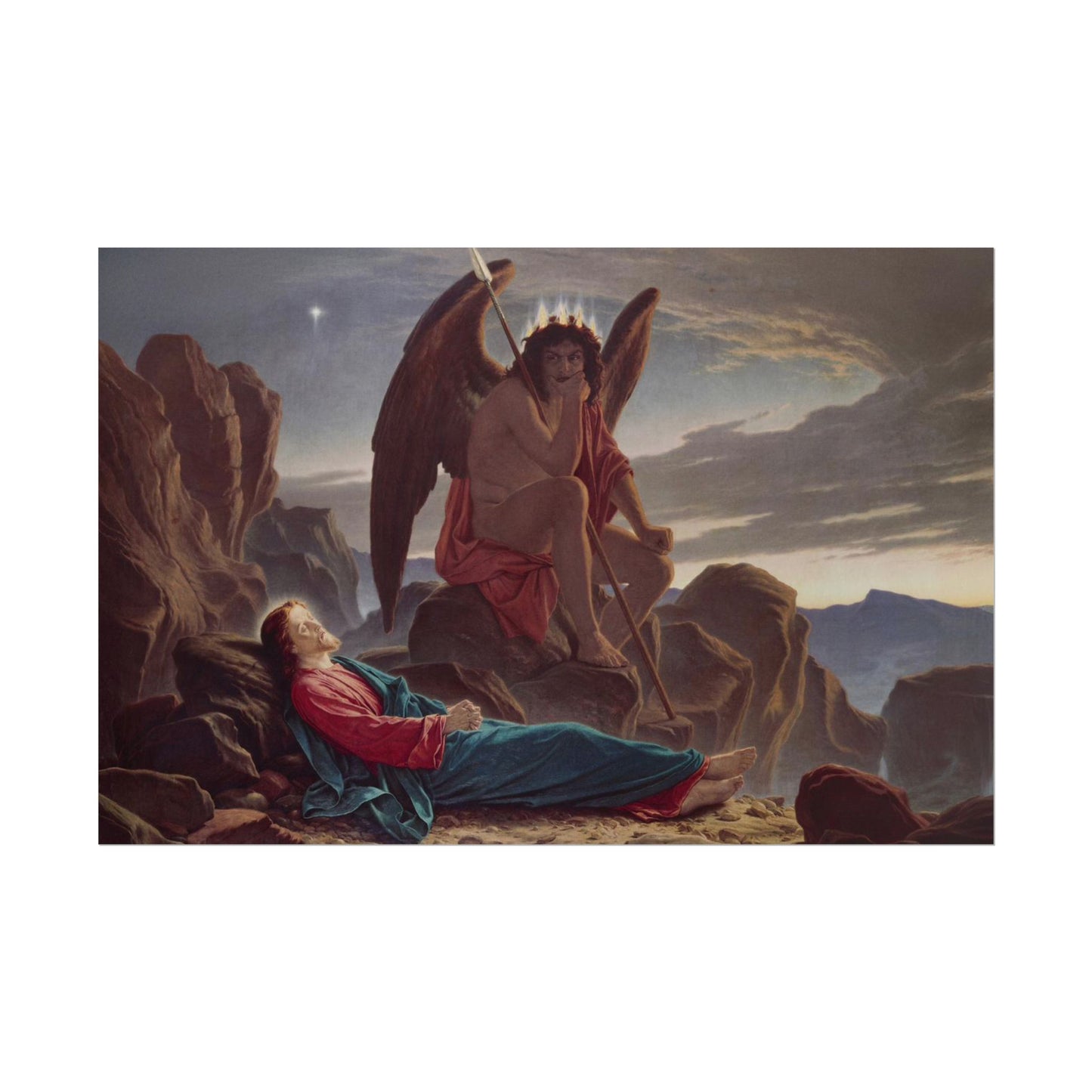 Cristo en el Desierto – Póster de Arte Religioso Clásico