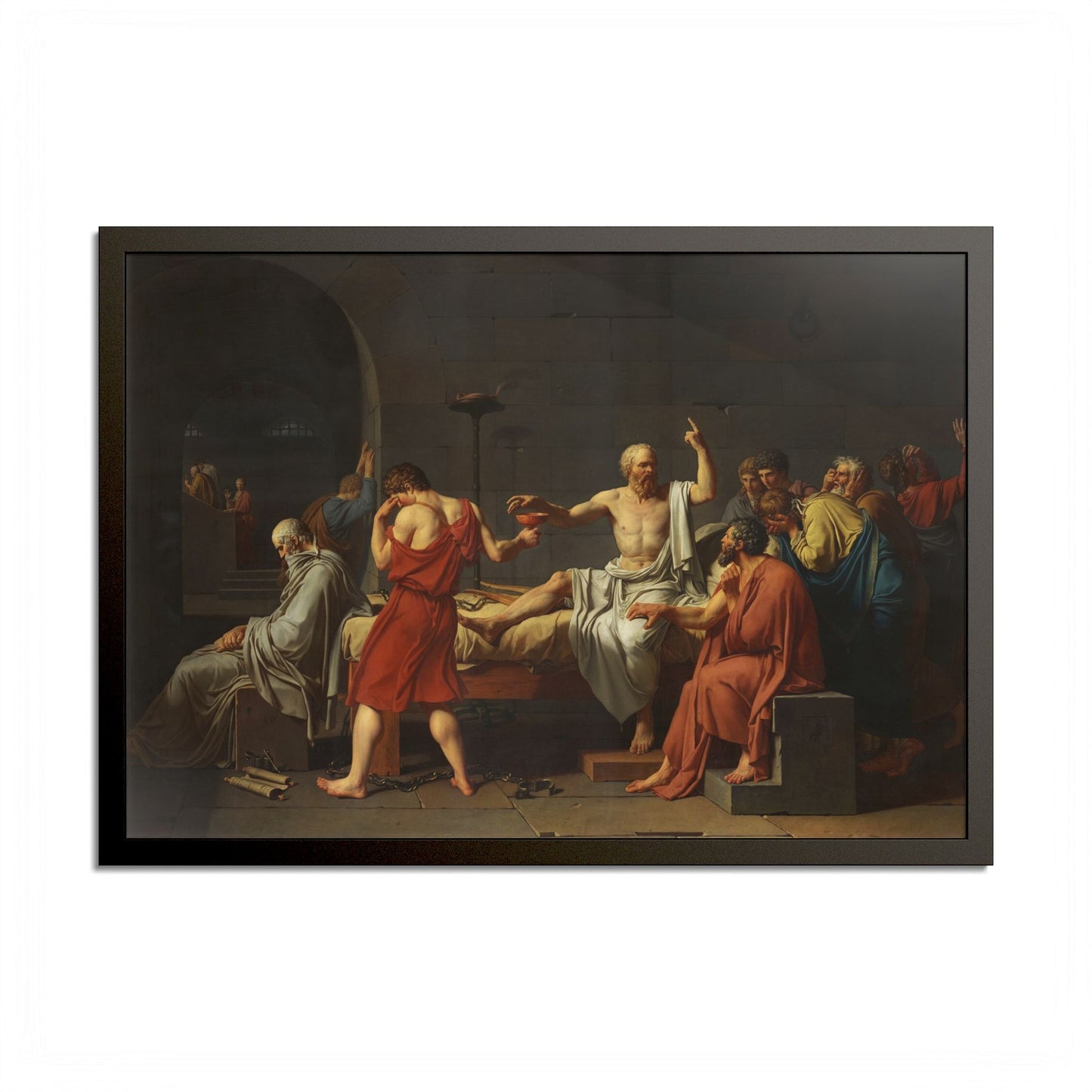 Póster de Filosofía Clásica – Escena Histórica Inspirada en la Antigua Grecia | Arte para Decoración de Pared