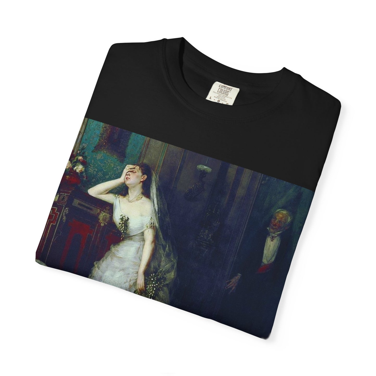 Camiseta con Estampado de Pintura Clásica de Boda – Disponible en Blanco y Negro