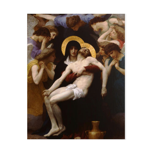 La Piedad con Ángeles – Póster de Arte Religioso Clásico