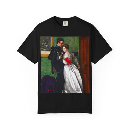 Camiseta con Estampado de Pintura Romántica Vintage – Disponible en Blanco y Negro