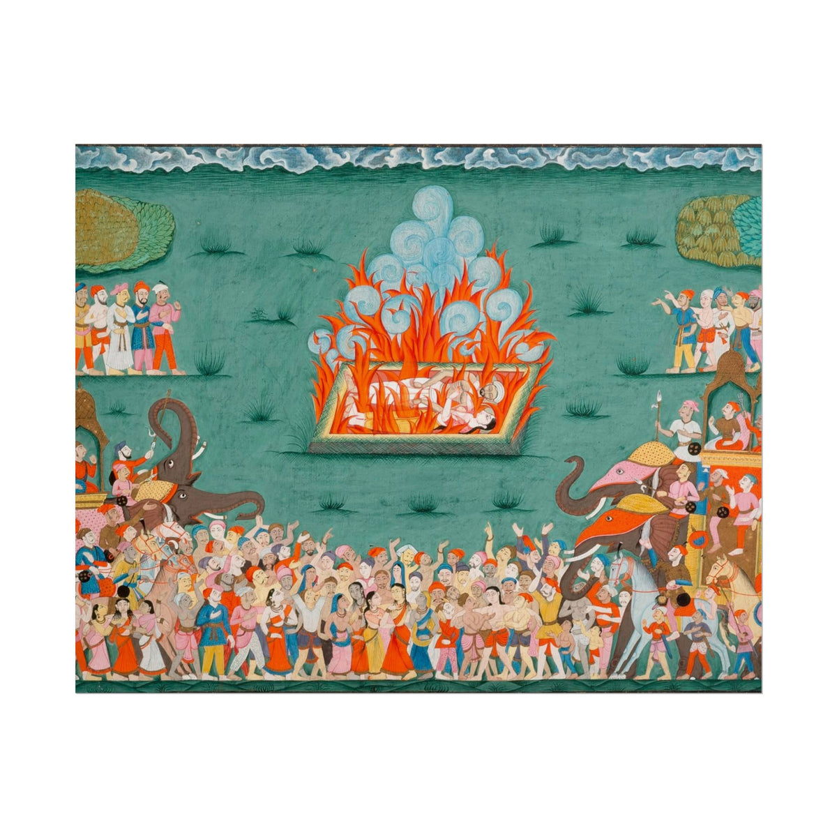 Arte Hindú en el Fuego – Póster de Arte Clásico | Decoración de Pared Exótica