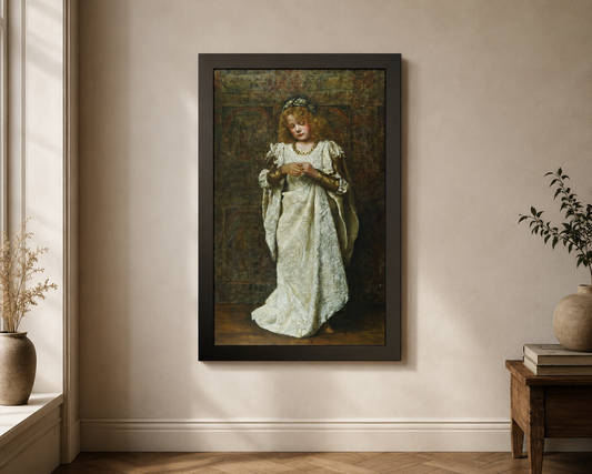 Vintage Girl Portrait Framed Wall Art