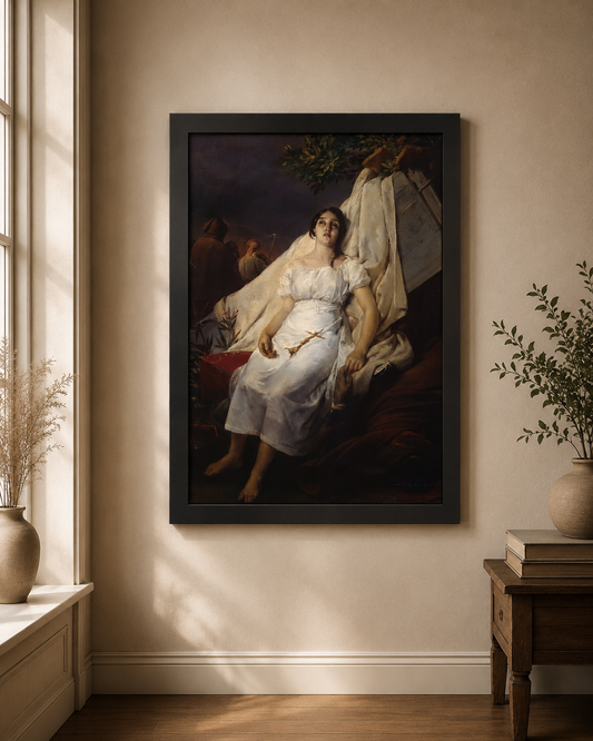 Classic Woman Portrait Framed Wall Art