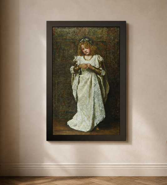Cuadro decorativo de pared con retrato de chica vintage